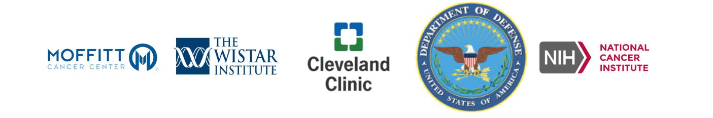 Moffitt Cancer Center, The Wistar Institute, Cleveland Clinic, Department of Defense, National Cancer Institute